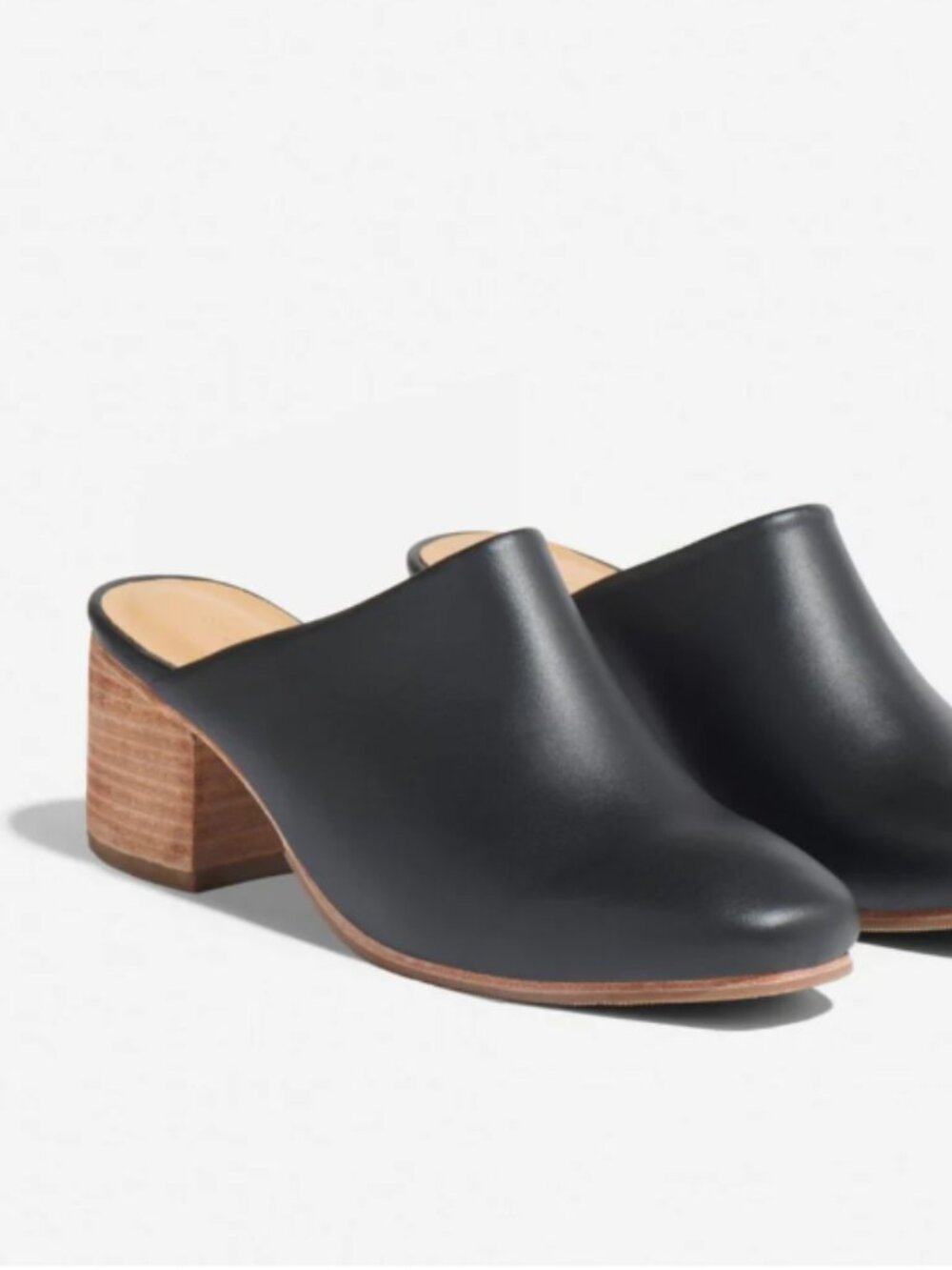 Nisolo All-Day Heeled Mule Black sz 6.5